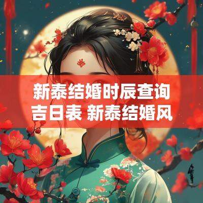 新泰结婚时辰查询吉日表 新泰结婚风俗详解
