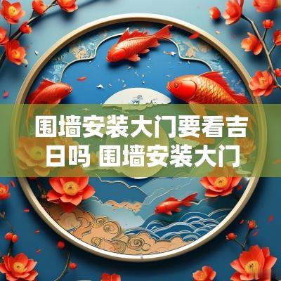 围墙安装大门要看吉日吗 围墙安装大门