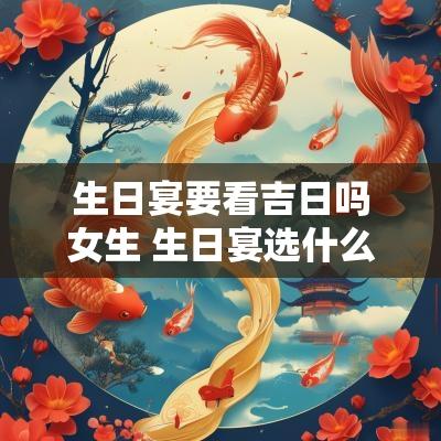 生日宴要看吉日吗女生 生日宴选什么日子