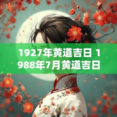 1927年黄道吉日 1988年7月黄道吉日