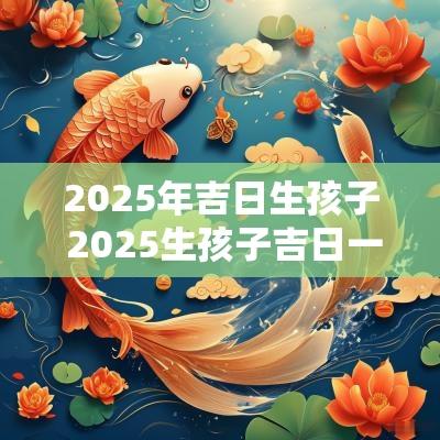 2025年吉日生孩子 2025生孩子吉日一览表