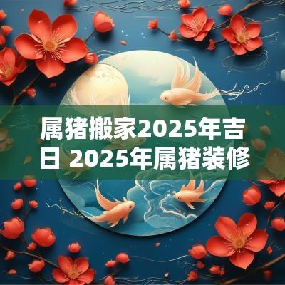 属猪搬家2025年吉日 2025年属猪装修吉日吉时