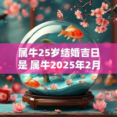 属牛25岁结婚吉日是 属牛2025年2月结婚吉日