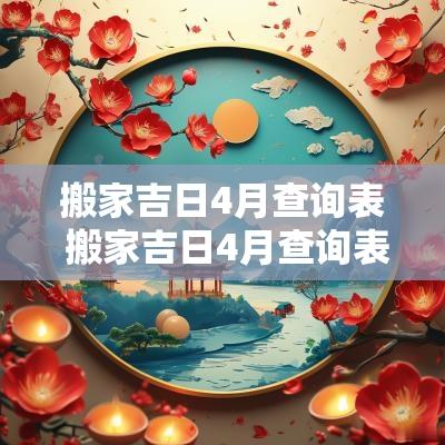 搬家吉日4月查询表 搬家吉日4月查询表格