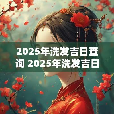 2025年洗发吉日查询 2025年洗发吉日