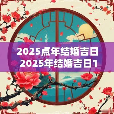 2025点年结婚吉日 2025年结婚吉日1月
