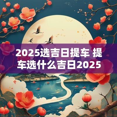 2025选吉日提车 提车选什么吉日2025