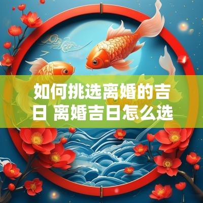 如何挑选离婚的吉日 离婚吉日怎么选最好