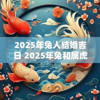 2025年兔人结婚吉日 2025年兔和属虎的结婚最佳吉日