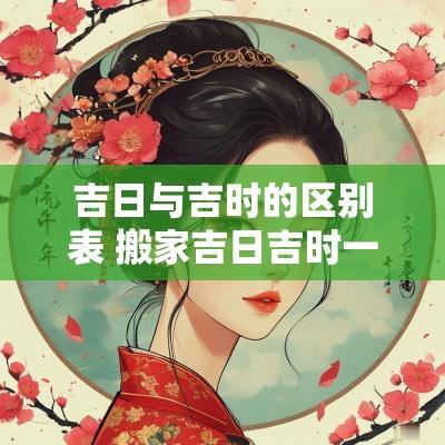 吉日与吉时的区别表 搬家吉日吉时一览表