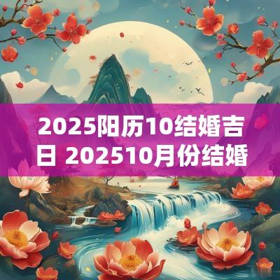 2025阳历10结婚吉日 202510月份结婚黄道吉日