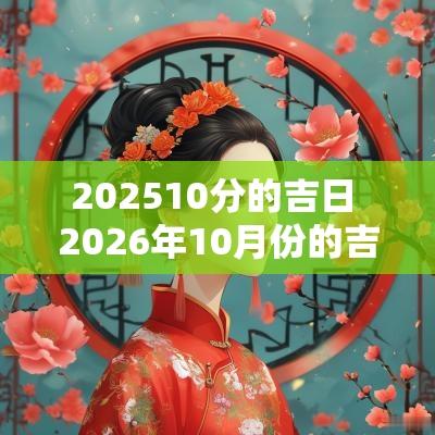 202510分的吉日 2026年10月份的吉日