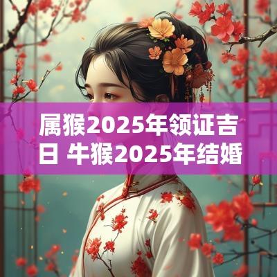 属猴2025年领证吉日 牛猴2025年结婚吉日