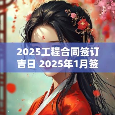2025工程合同签订吉日 2025年1月签合同吉日