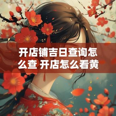 开店铺吉日查询怎么查 开店怎么看黄道吉日
