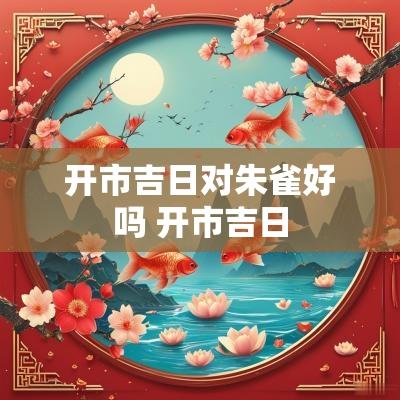 开市吉日对朱雀好吗 开市吉日