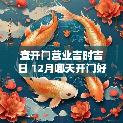 查开门营业吉时吉日 12月哪天开门好吉日吉时