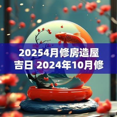 20254月修房造屋吉日 2025年10月修房吉日