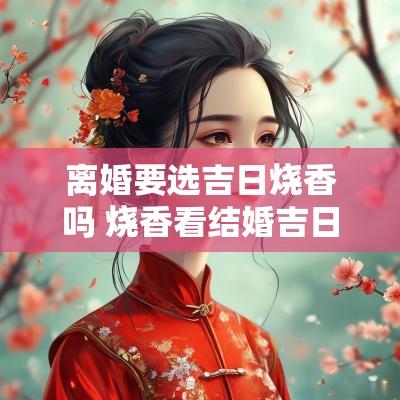 离婚要选吉日烧香吗 烧香看结婚吉日可以吗