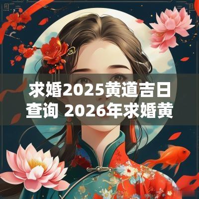 求婚2025黄道吉日查询 2026年求婚黄道吉日