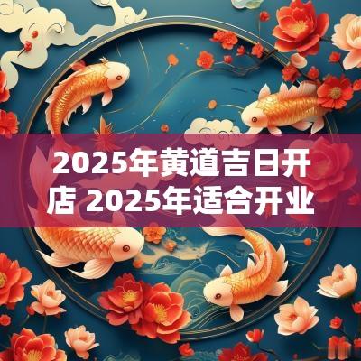 2025年黄道吉日开店 2025年适合开业的黄道吉日