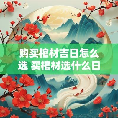 购买棺材吉日怎么选 买棺材选什么日子好