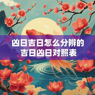凶日吉日怎么分辨的 吉日凶日对照表