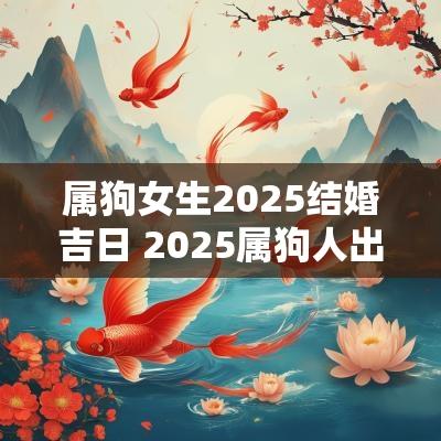 属狗女生2025结婚吉日 2025属狗人出门吉日