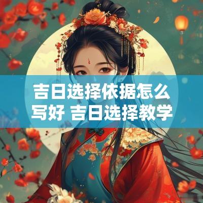 吉日选择依据怎么写好 吉日选择教学
