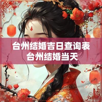 台州结婚吉日查询表 台州结婚当天