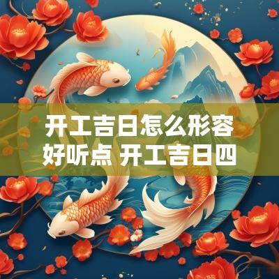 开工吉日怎么形容好听点 开工吉日四句