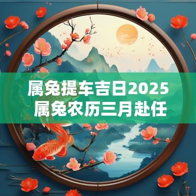 属兔提车吉日2025 属兔农历三月赴任吉日