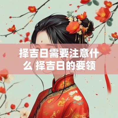 择吉日需要注意什么 择吉日的要领
