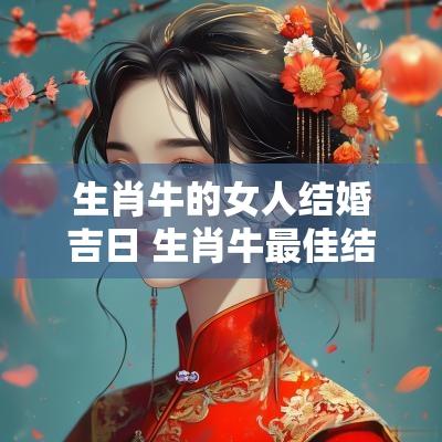 生肖牛的女人结婚吉日 生肖牛最佳结婚年龄