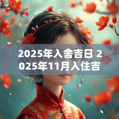 2025年入舍吉日 2025年11月入住吉日