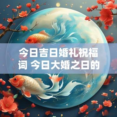 今日吉日婚礼祝福词 今日大婚之日的祝酒词