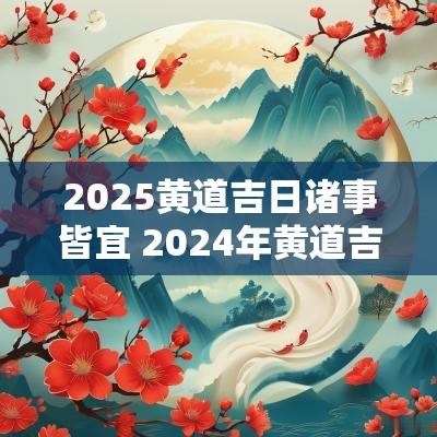 2025黄道吉日诸事皆宜 2025年黄道吉日一览表诸事皆宜