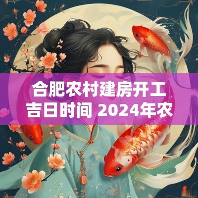 合肥农村建房开工吉日时间 2025年农村建房开工吉日