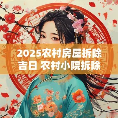 2025农村房屋拆除吉日 农村小院拆除配房吉日