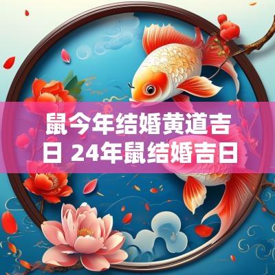 鼠今年结婚黄道吉日 24年鼠结婚吉日一览表