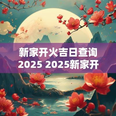 新家开火吉日查询2025 2025新家开火吉日5月