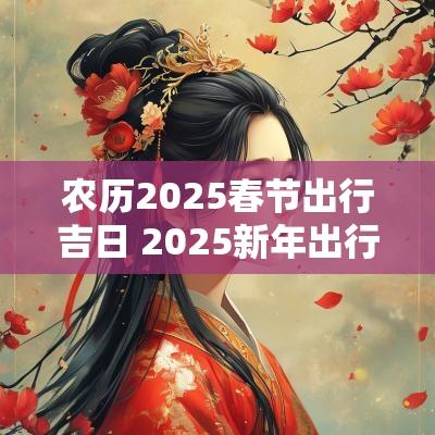 农历2025春节出行吉日 2025新年出行吉日时辰