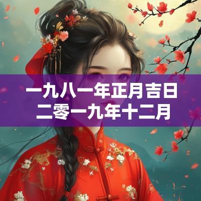 一九八一年正月吉日 二零一九年十二月吉日