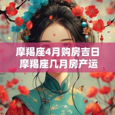 摩羯座4月购房吉日 摩羯座几月房产运好