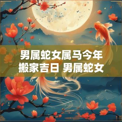 男属蛇女属马今年搬家吉日 男属蛇女属马2025年结婚吉日