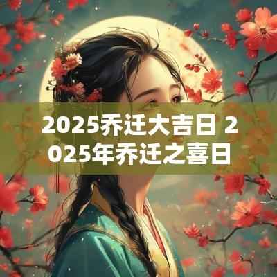2025乔迁大吉日 2025年乔迁之喜日