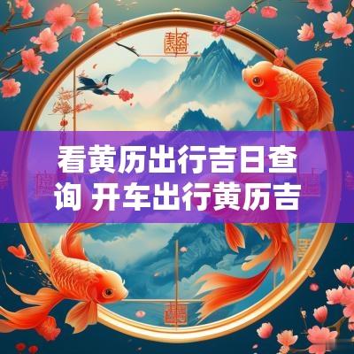 看黄历出行吉日查询 开车出行黄历吉日查询表