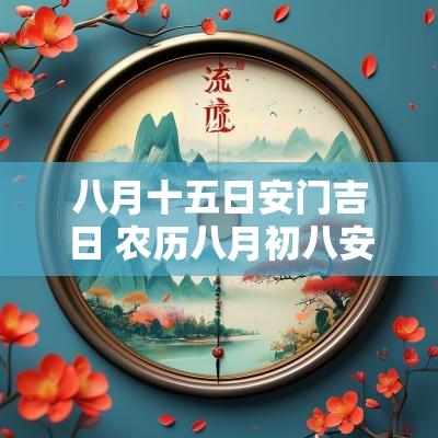 八月十五日安门吉日 农历八月初八安门吉日