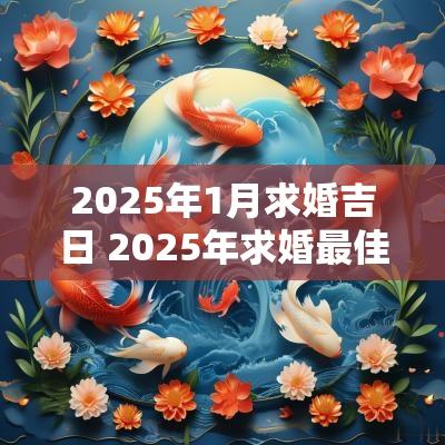 2025年1月求婚吉日 2025年求婚最佳日子