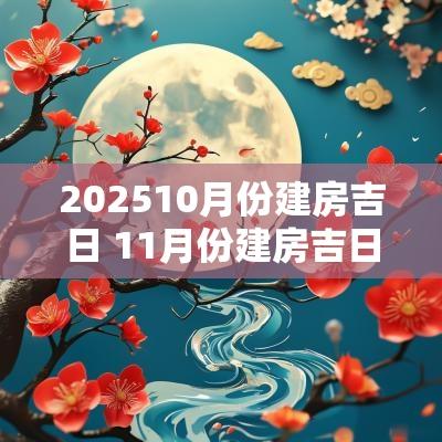 202510月份建房吉日 11月份建房吉日